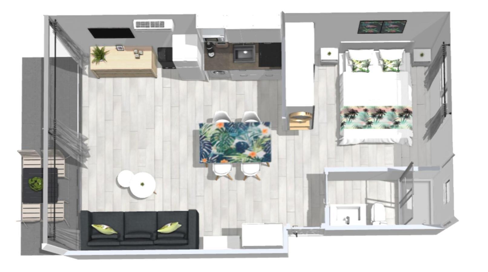 Roses Apartments Tropical Loft Vista Mar Lateral 외부 사진